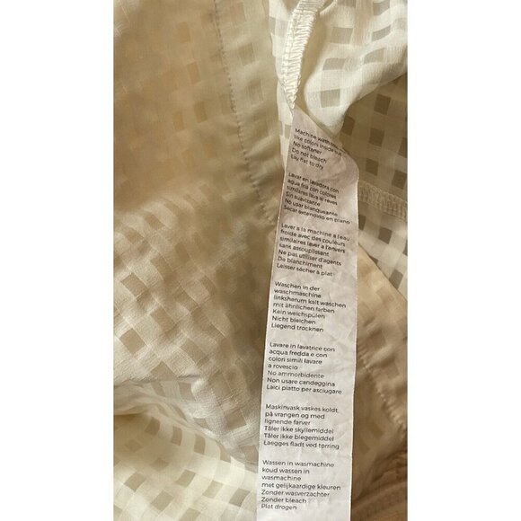 Fabletics Cleo Lightweight Sheer Cream Grid Gingham Windbreaker Jacket Women's L - Picture 7 of 9